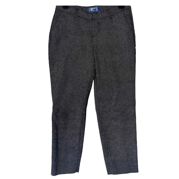 Old Navy black white polka dot Harper mid-rise pants 2 - Picture 2 of 6